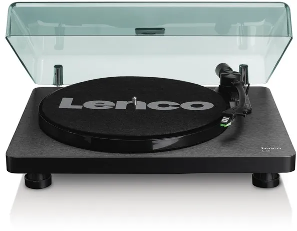 Lenco L-30BK 唱机,带 USB/PC 编码 - 黑色 - 黑色唱机